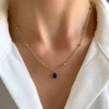 svart-onyx damhalsband